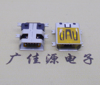 永州迷你USB插座,MiNiUSB母座,10P/全贴片带固定柱母头