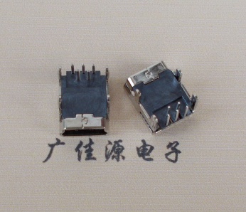 永州Mini usb 5p接口,迷你B型母座,四脚DIP插板,连接器
