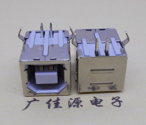 永州USB BF90度母座 打印机接口 卧式插板DIP白胶