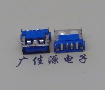 永州AF短体10.0接口 蓝色胶芯 直边4pin端子SMT