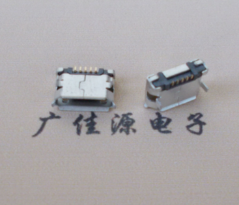 永州Micro USB卷口 B型(无柱）插板脚间距6.4普通端子