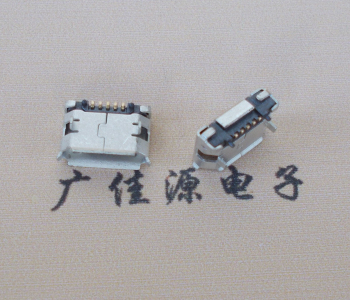 永州Micro USB 5pin接口 固定脚距6.4插板有柱卷边