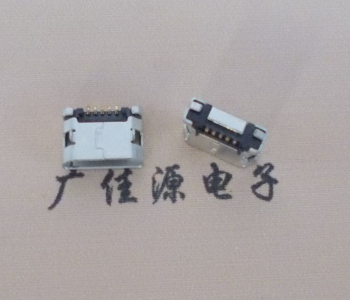 永州MICRO USB接口 90度卧式母座 插板有柱直边