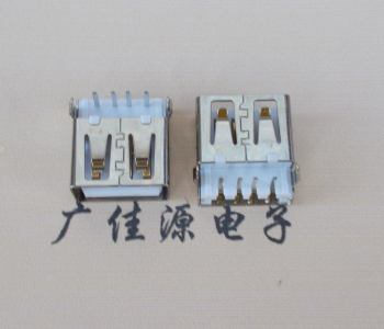 永州USB母座接口 AF90度沉板1.9引脚4P插件白胶芯直边