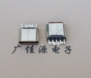 永州Micro USB母座 防水接口焊线夹板式悬空翻边