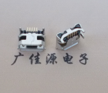 永州Micro USB母座牛角间距7.2x6.6mm加长端子定位柱