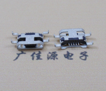 永州MICRO USB 5PIN接口 沉板1.6MM 四脚插板无导位