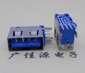 永州USB 测插2.0母座 短体10.0MM 接口 蓝色胶芯