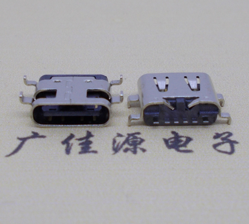 永州USBType-C6P母座卧式接口沉板0.8mm