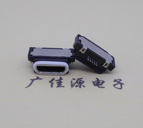 永州micro usb5pin防水接口 沉板 0.8卧式防水母座