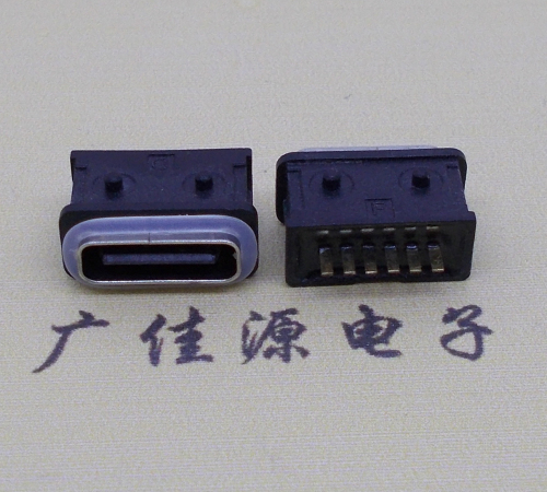 永州防水type-c6p母座立式直插带定位住连接器