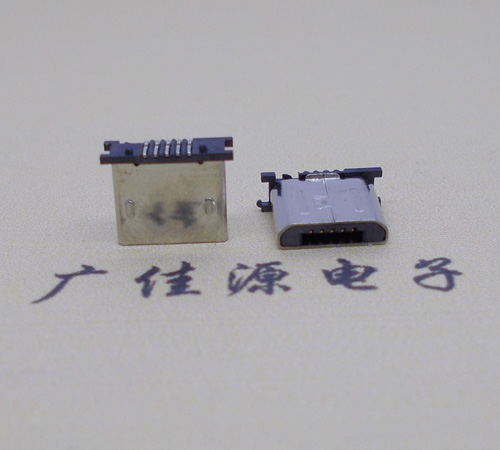 永州MICRO USB 5P公头短体5.6mm立贴带柱无卡勾