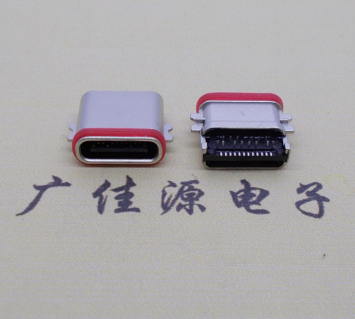 永州usb 3.1type-c24p母座沉板1.0mm前插后贴防水