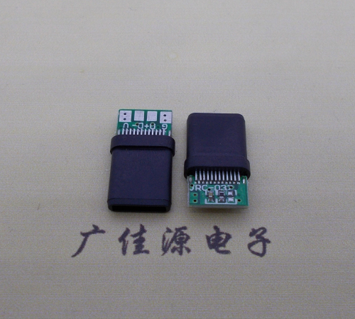 永州type c24p带板测试公头,全塑结构充电数据公座usb 3.1连接器