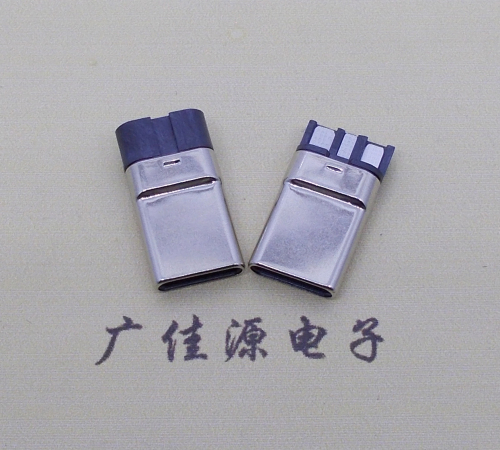 永州焊线式 type c11p拉伸公头连接器总体长15.9mm