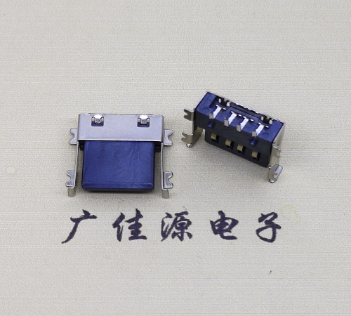 永州薄胶芯母座 USB2.0卧式贴板A母10.0短体尺寸