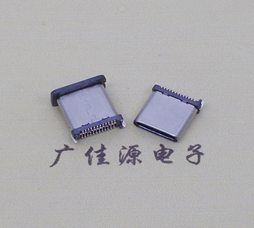 永州USB TYPE-C接口短体24P公头立式贴板高度H=8.0mm 高速数据传输快充电款